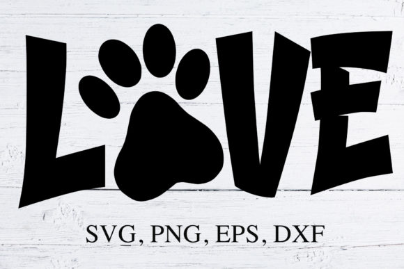 Love Paw Dog SVG Cricut Cut File