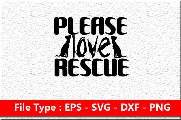 Love Rescue Dog Svg Design