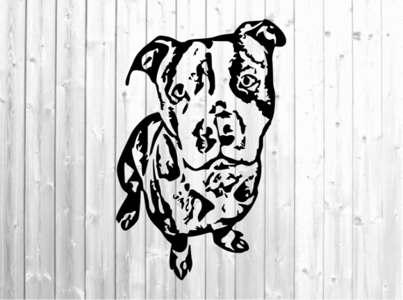 Pitbull Svg Dog Silhouette